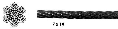 Black Powder Coated Wire Rope