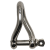3/8" Stainless Steel  Screw Pin Twisted Anchor Shackle 