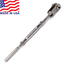 Traditional Handy Crimp Toggle Jaw Turnbuckles (Short Barrel) - 3/16" - 14TTCLL316A 