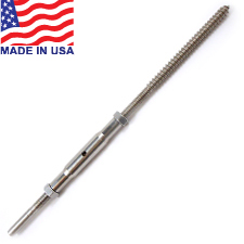 Traditional Lag Stud Turnbuckle (Short Barrel) - 5/32" - 14TT2LL532L 