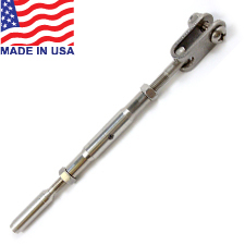 Traditional Toggle Jaw Turnbuckle (Short Barrel) - 3/16" - 14TT2LL316A 