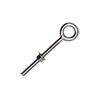 3/8" x 4" Stainless Steel Plain Eye Bolt (Welded)