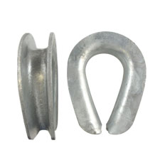 7/8" Heavy Duty Galvanized Thimbles 